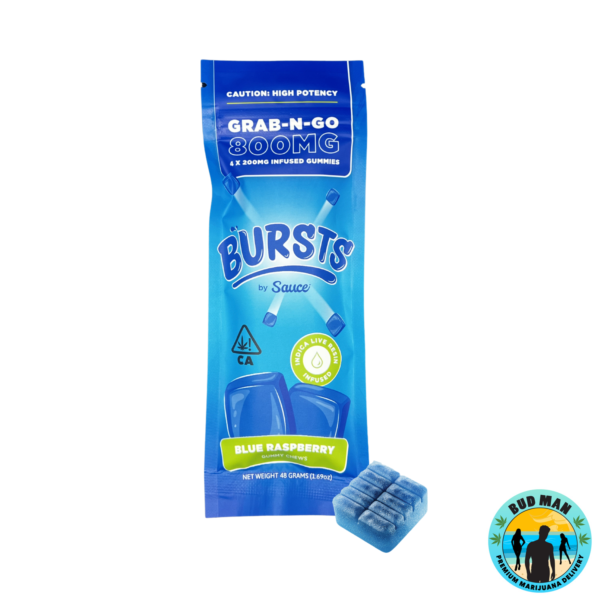 BURSTS by Sauce Live Resin Infused Gummy Chews (800mg THC – 10 options)