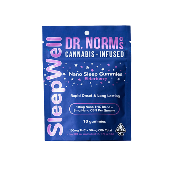 Dr. Norms Sleepwell THC + CBN Elderberry Gummies, 100mg