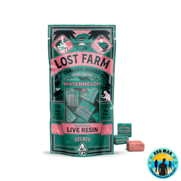 Kiva Lost Farm Fruit Chews (100mg THC – 8 options)