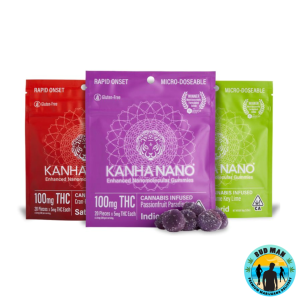 Kanha NANO Cannabis Infused Gummies (100mg THC – 5 options)