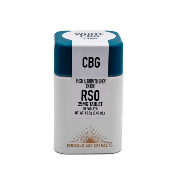 Emerald Bay Extracts 25mg RSO CBG Tablets – White CBG 1000g