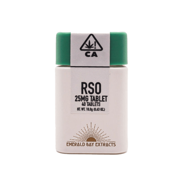 Emerald Bay Extracts 25mg RSO 1:1 CBD:THC Tablets – Legendary Biscotti 1000mg