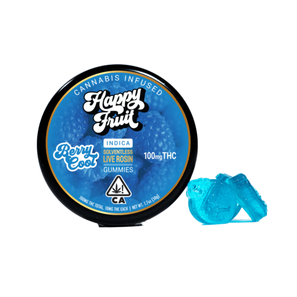 Happy Fruit Rosin Gummies – Berry Cool 100mg THC