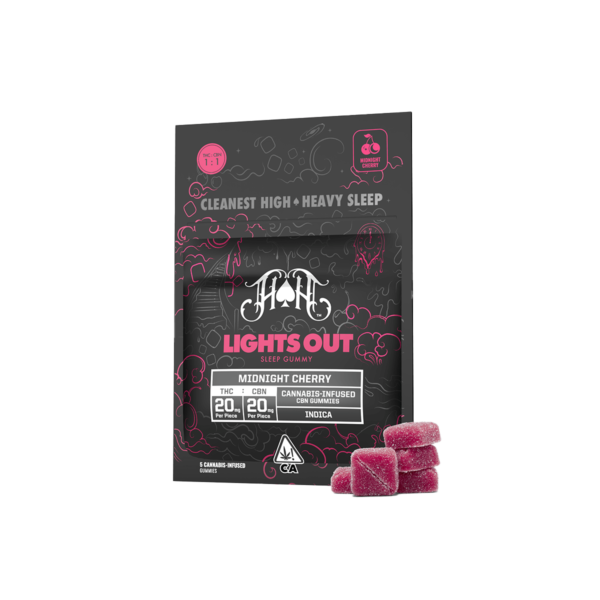 Heavy Hitters 5 Pack Gummies – Midnight Cherry 100mg THC/100mgCBN