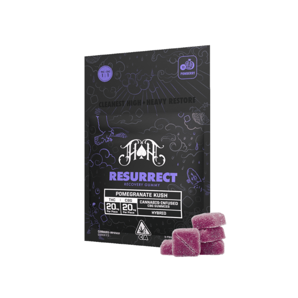 Heavy Hitters Resurrect Gummies – Pomegranate Kush 100mg THC & CBG