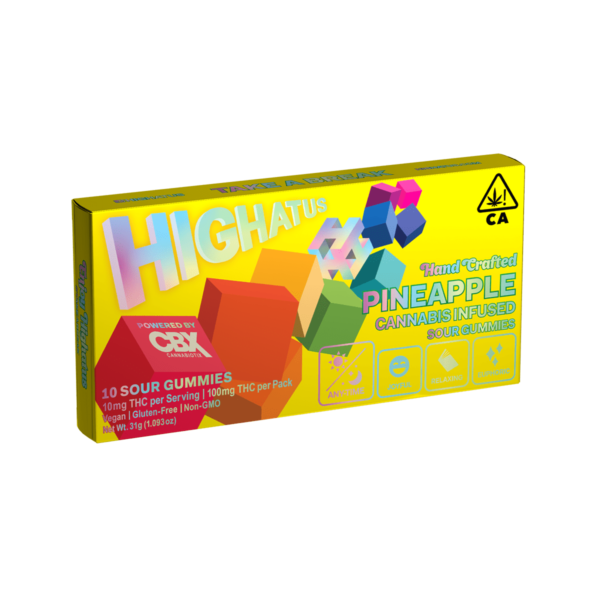 Highatus Sour Gummies – Pineapple 100mg
