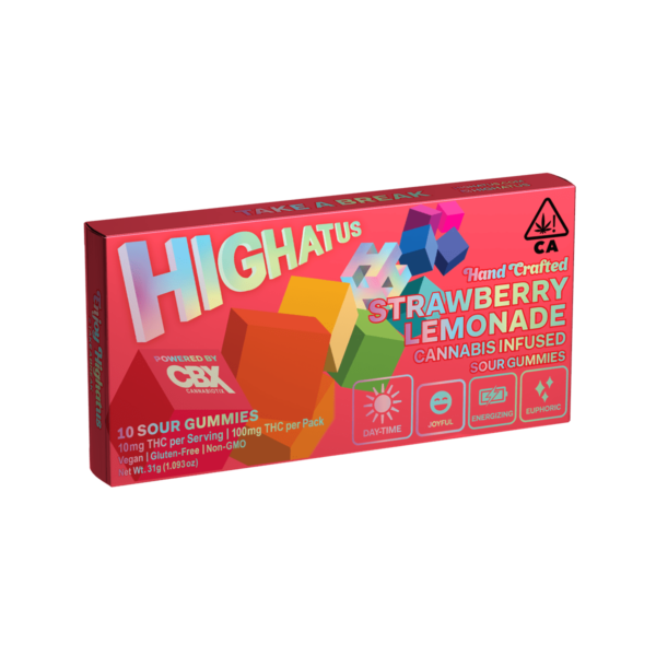 Highatus Sour Gummies – Strawberry Lemonade 100mg