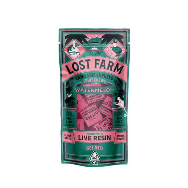 Kiva Lost Farm Chews – Watermelon 100mg