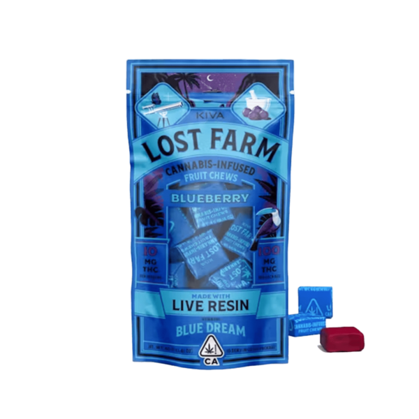 Kiva Lost Farm Chews – Blueberry Blue Dream 100mg