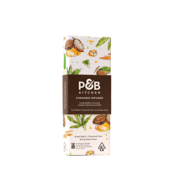 Papa & Barkley Dark Chocolate, Carmel Filled 100mg