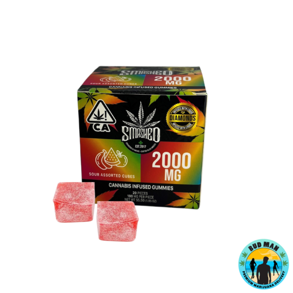 Smashed Sour Cube Gummies – Liquid Diamond Infused (2,000mg THC – 1 option)