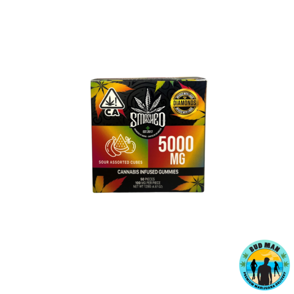 Smashed Sour Cube Gummies – Liquid Diamond Infused (5,000mg THC – 3 options)