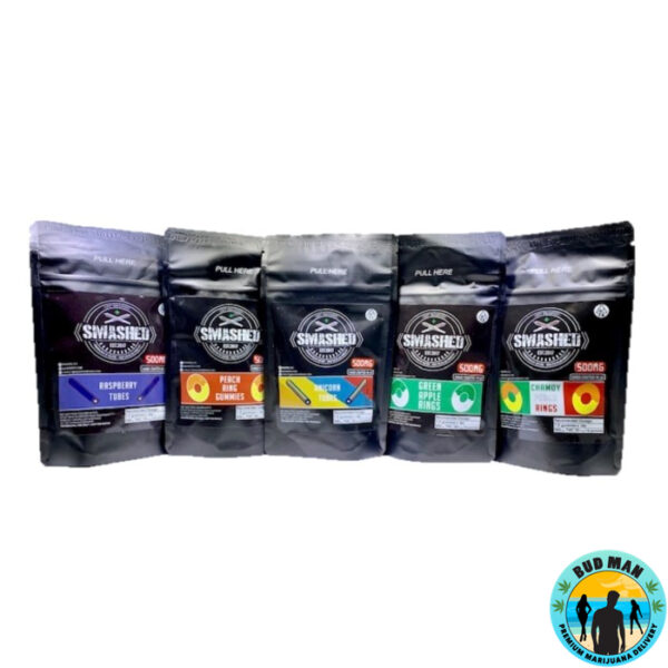 Smashed Gummies (500mg THC – 11 options)
