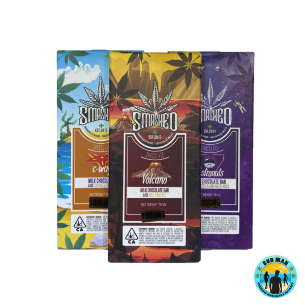 Smashed Exotic Chocolate Bars (1,000mg THC – 11 options)