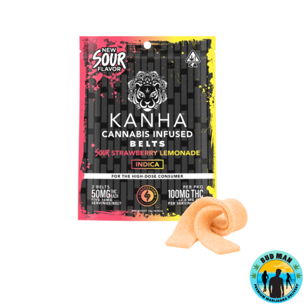 Kanha Cannabis Infused Sour Belts (100mg THC – 2 options)