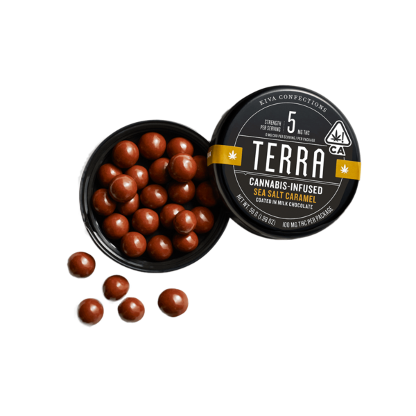 Kiva Terra – Milk Chocolate Sea Salt Caramel 100mg