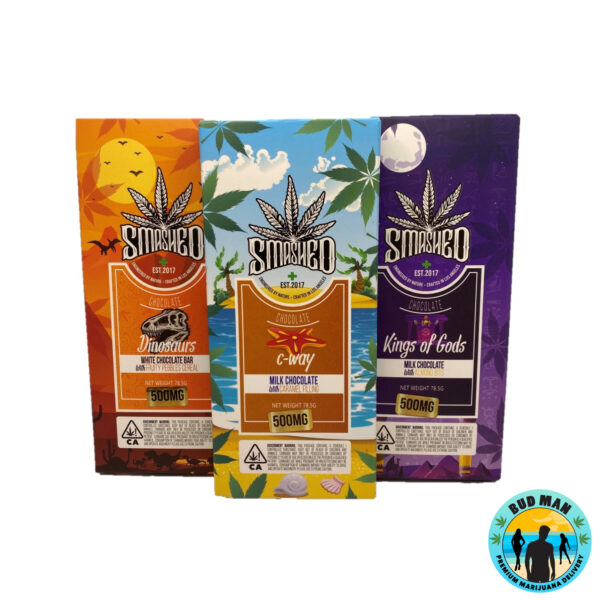 Smashed Exotic Chocolate Bar (500mg THC – 11 options)