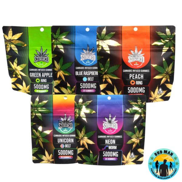 Smashed Plus Gummies (5,000mg THC – 11 options)