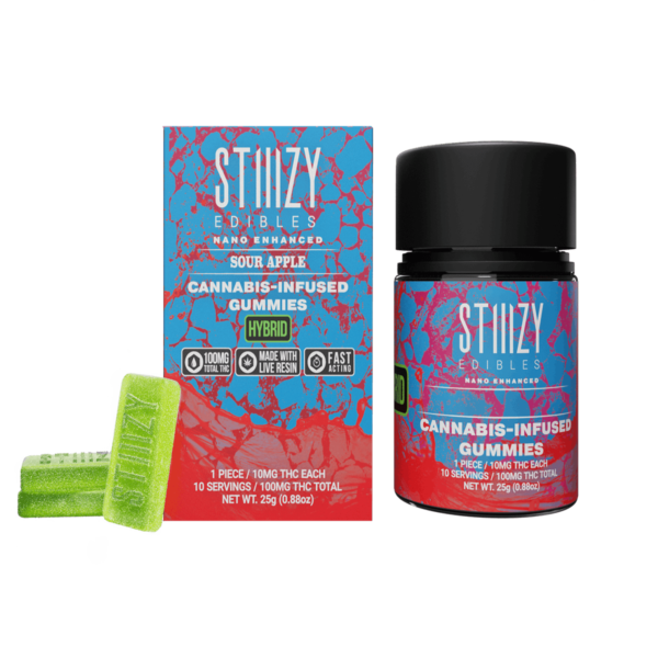 Stiiizy Gummies – Sour Apple 100mg