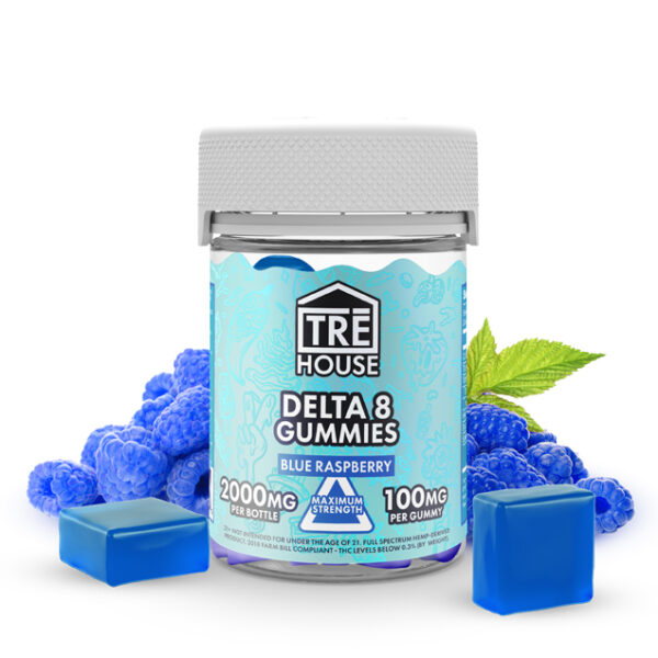 Blue Raspberry High-Potency Delta 8 THC Gummies