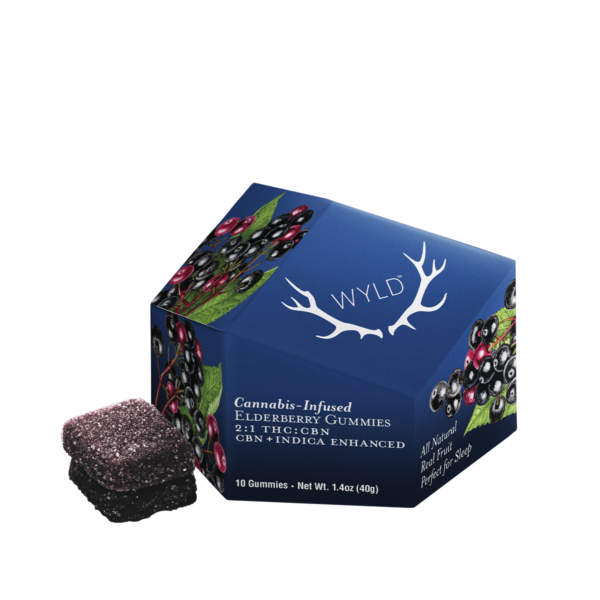 WYLD 10 Pack 2:1 CBN + Indica Elderberry Gummies